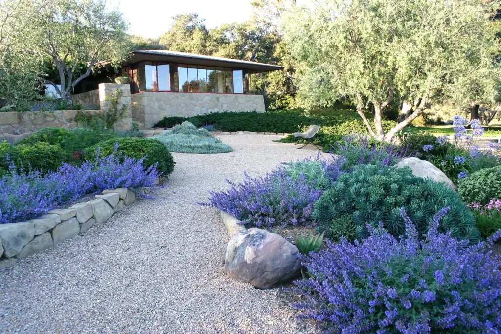 bench and garden